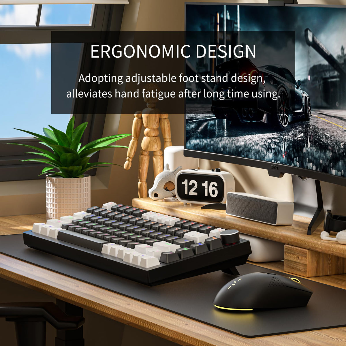 NEWMEN GM326 Mechanical Keyboard,Wired Gaming Keyboard,75% Percent Keyboard
