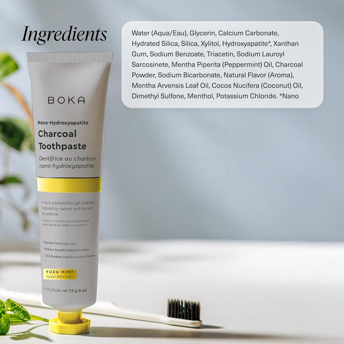 Boka Toothpaste - Fluoride Free Toothpaste, Nano Hydroxyapatite Toothpaste