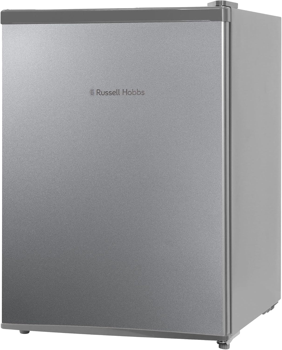 Russell Hobbs Table Top Larder Mini Fridge 66L Capacity, Reversible Door & Adjustable Feet, 0 to 8 Degrees Manual Temperature Control, Silver RH67TTLF0E1SS