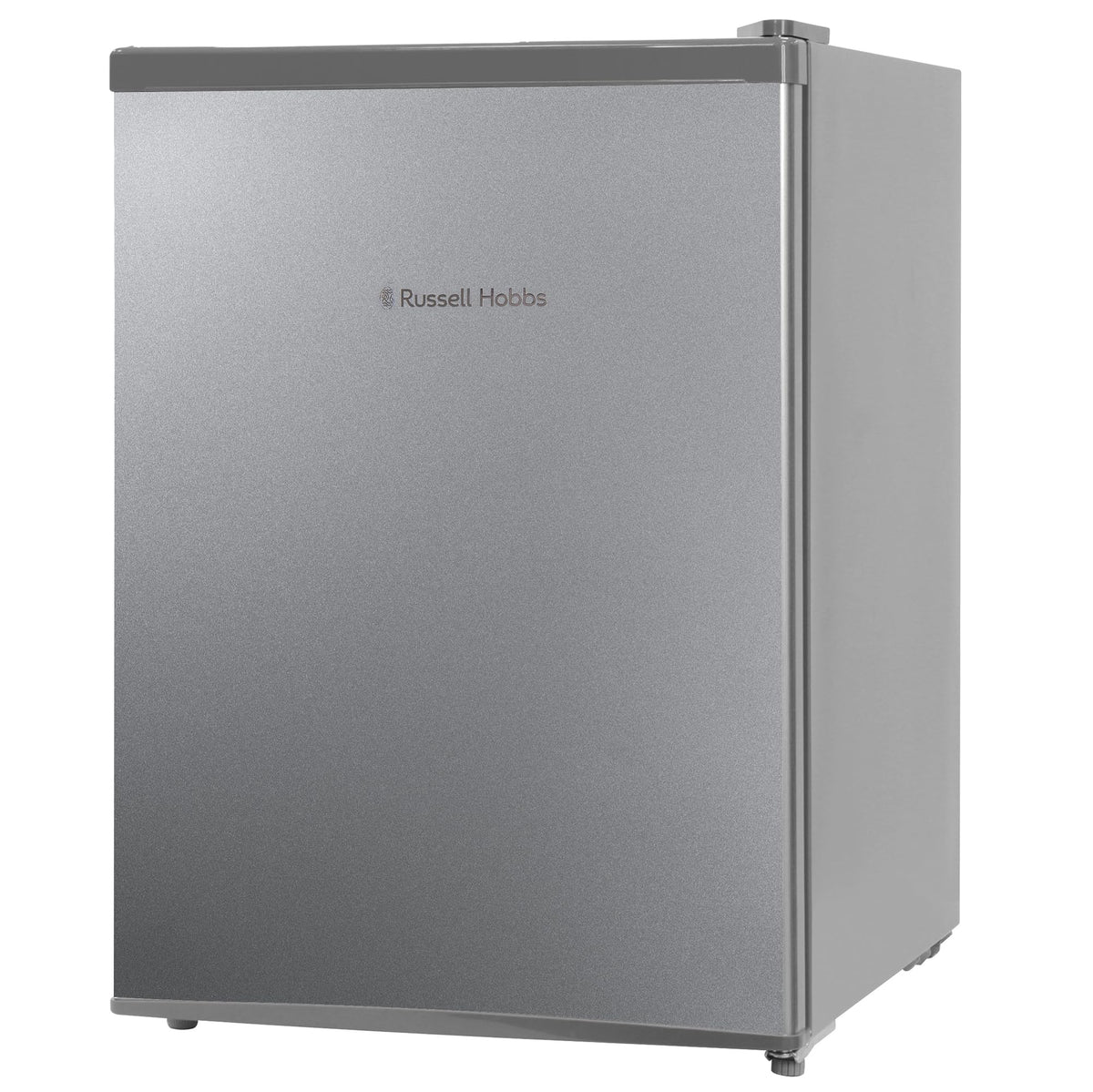Russell Hobbs Table Top Larder Mini Fridge 66L Capacity, Reversible Door & Adjustable Feet, 0 to 8 Degrees Manual Temperature Control, Silver RH67TTLF0E1SS