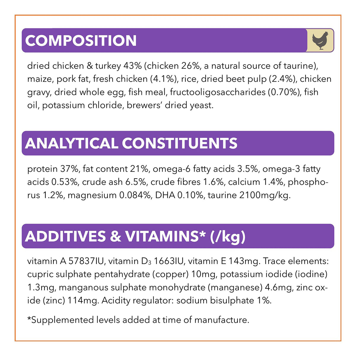 IAMS for Vitality Dry Kitten Food with Fresh Chicken, 3 kg, Packaging may vary