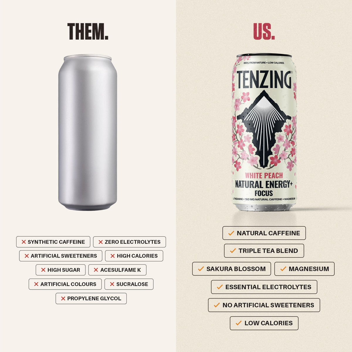 TENZING Natural Energy Drink, Plant Based, Vegan, & Gluten Free, +BCAA, Apple & Seaberry, 330ml (Pack of 12) - Packaging may vary