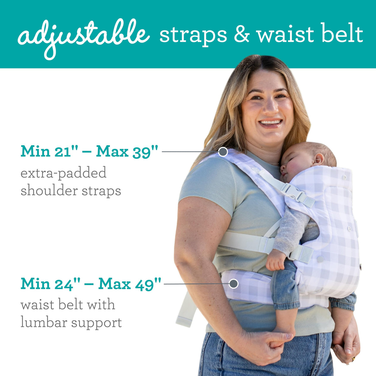 Infantino Flip Advanced 4-in-1 Baby Carrier - Ergonomic, Convertible, Face-in and Face-Out Front and Back Baby Carrier for Newborn to Toddler 3,6-14,5kg, Grey
