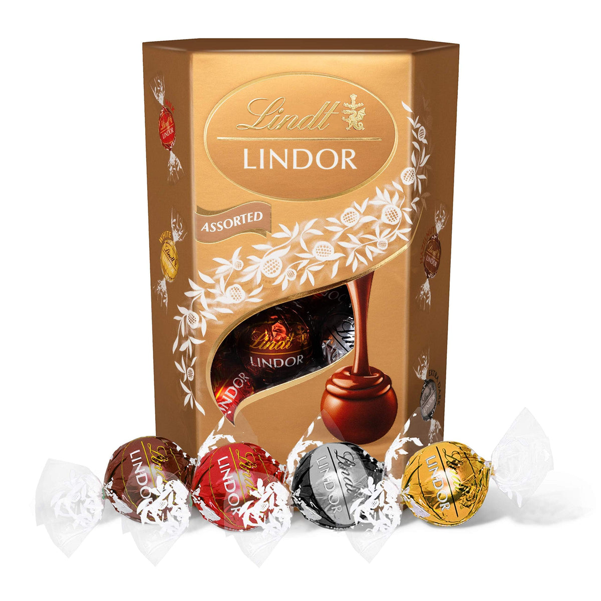 Lindt Lindor White Chocolate Truffles – 200g Box (Approx. 16 Balls) – Smooth Filling – Gift, Birthday, Congratulations Treat