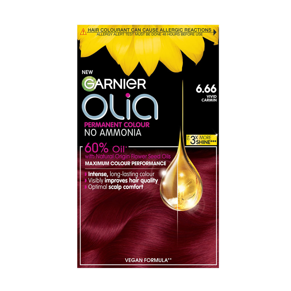 Garnier Olia Luminous Long-Lasting Permanent Hair Colour, 5.0 Brown