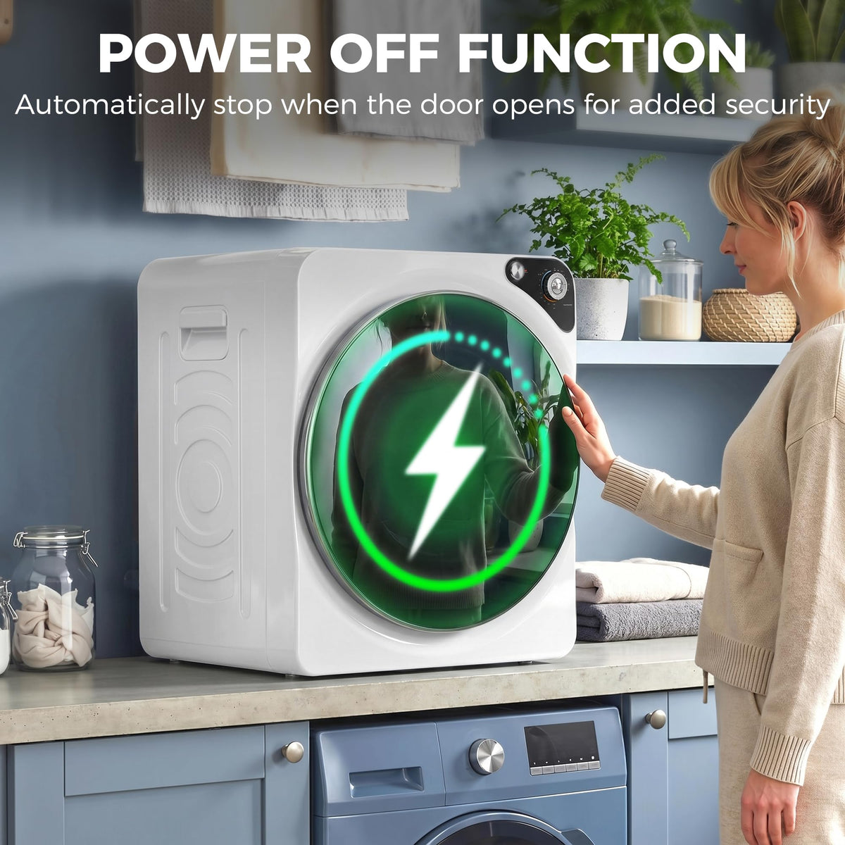HOMCOM Vented Tumble Dryer, 5kg Wet Laundry/3kg Dry Capacity, 1000W, Black