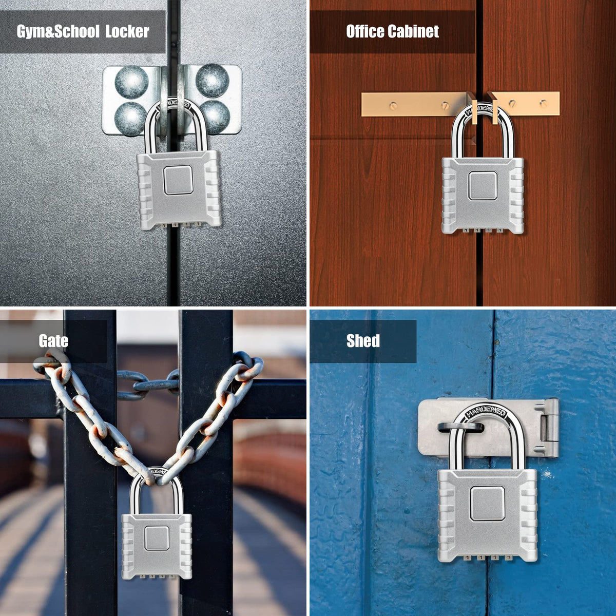 Diyife Large Heavy Duty Combination Padlocks Outdoor, 52mm Weatherproof