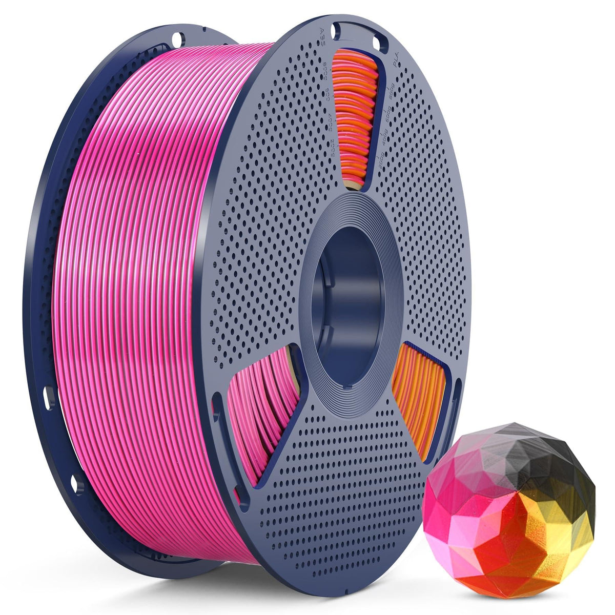 SUNLU Silk PLA+ Filament, Shiny Metallic Silk 3D Filament 1.75mm