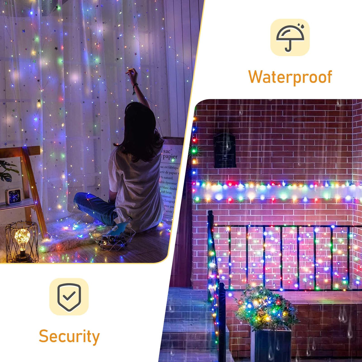 litogo 120 LED Solar String Lights Outdoor, 12M/40Ft 8 Modes Solars Garden Lights Waterproof Copper Wire Decorative Solar Fairy Lights for Patio, Gate, Yard, Trees, BBQ, Wedding, Party