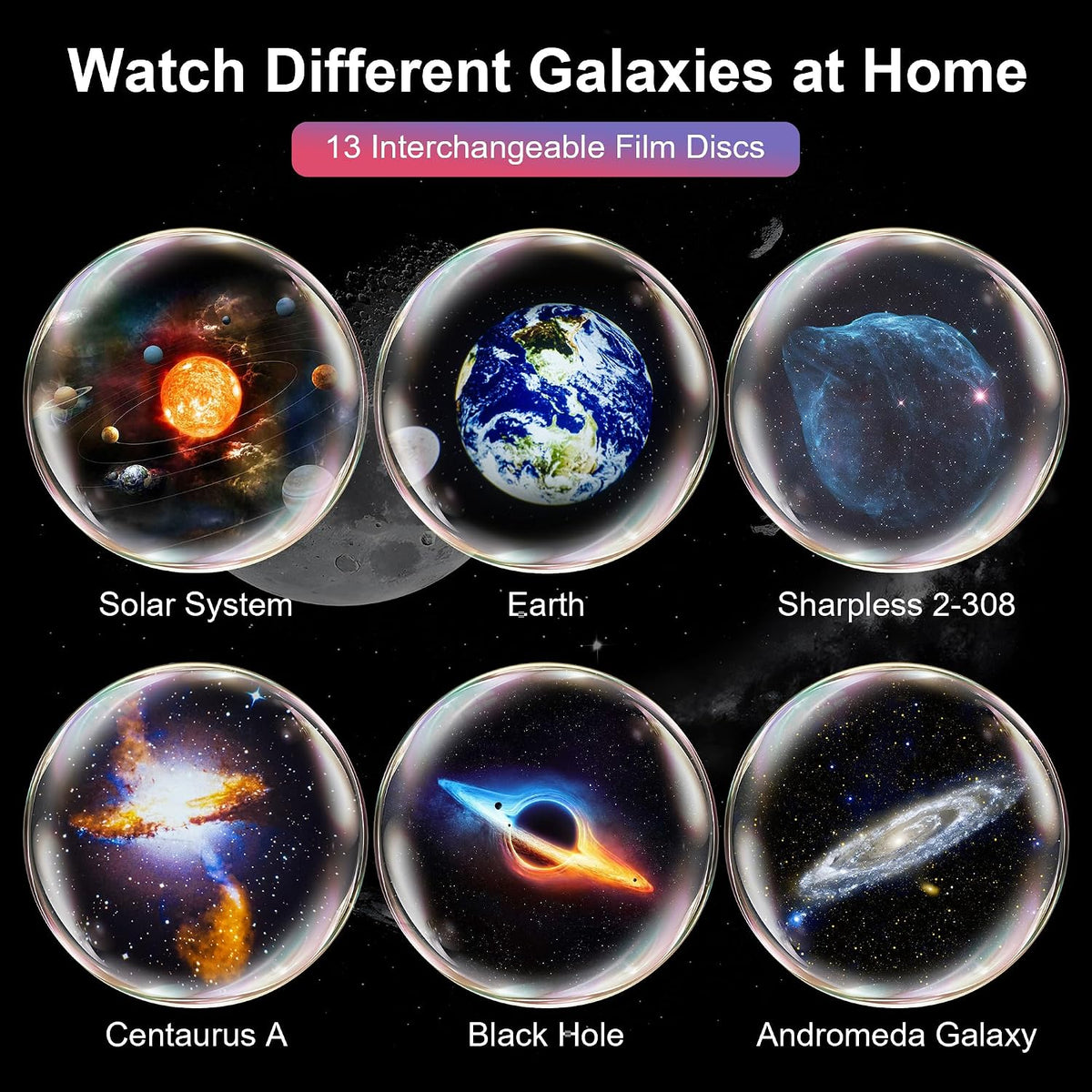 Planetarium Projector for Bedroom, 13 in 1 Galaxy Star Projector Light, Nebula Night Light with Timer, LED Space Galaxy Lamp Room Decor for Adults Kids, White
