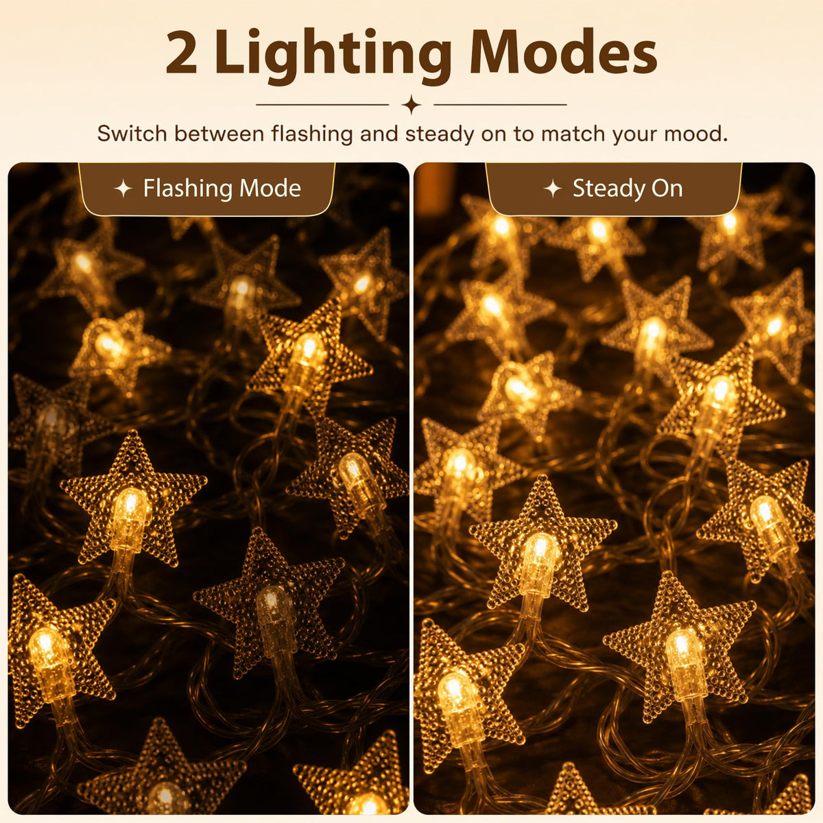 Fulighture Fairy Lights Battery Operated: 5m 16ft 40LED Snowflake