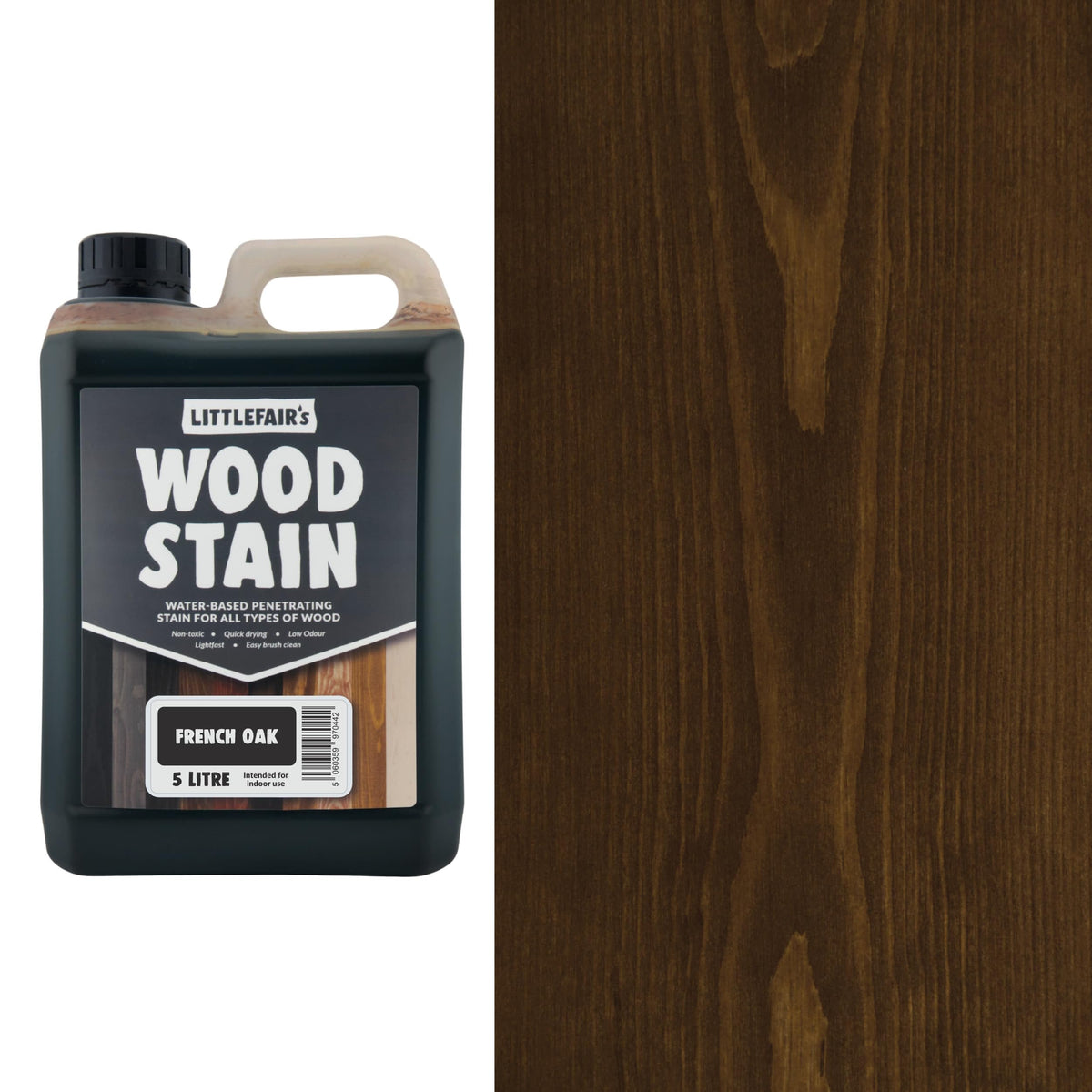 Littlefair's Wood Stain Water-Based - (Very Red Mahogany) – Non-Toxic, Eco-Friendly & Quick Drying - Easy-to-Apply, Concentrated Formula for All Wood Types – 15ml Tester Pot