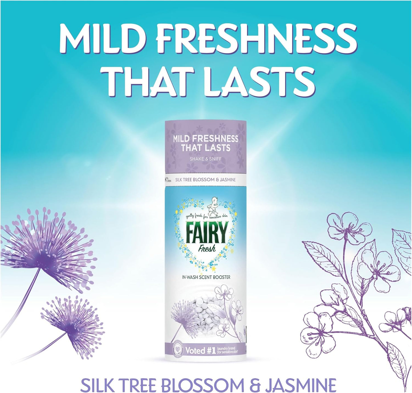 Fairy In-Wash Scent Booster, 6 Packs x155 g, Silk Tree Blossom & Jasmine, Boosters - Washing Beads Scented - Household Supplies