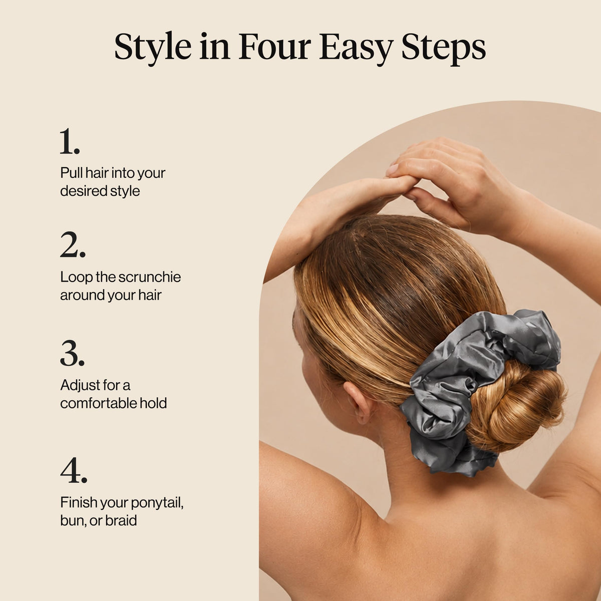 Kitsch Satin Scrunchies for Women 3pcs - Garden Bouquet