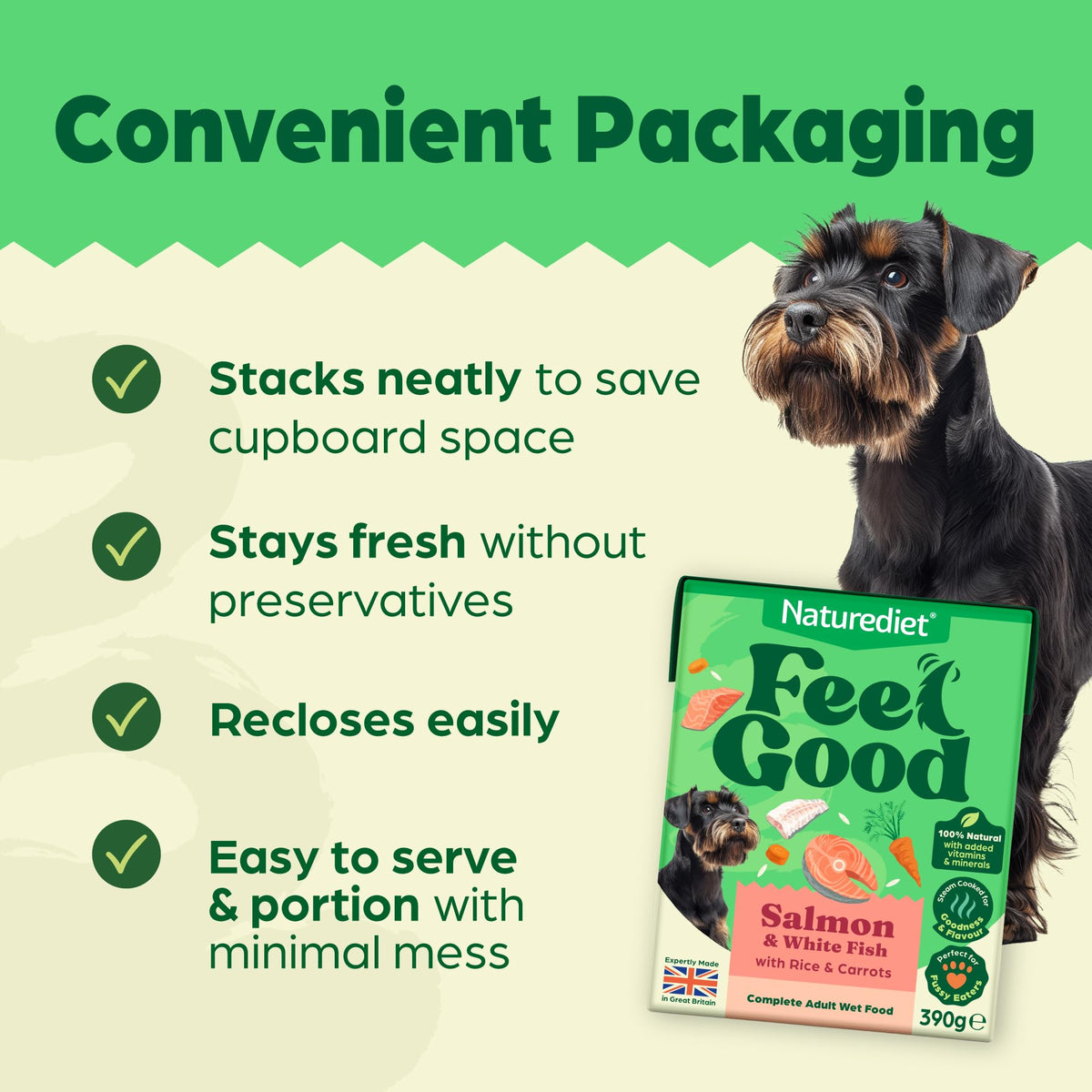 Naturediet Feel Good Wet Dog Food Selection Pack, 390g x 16 Cartons