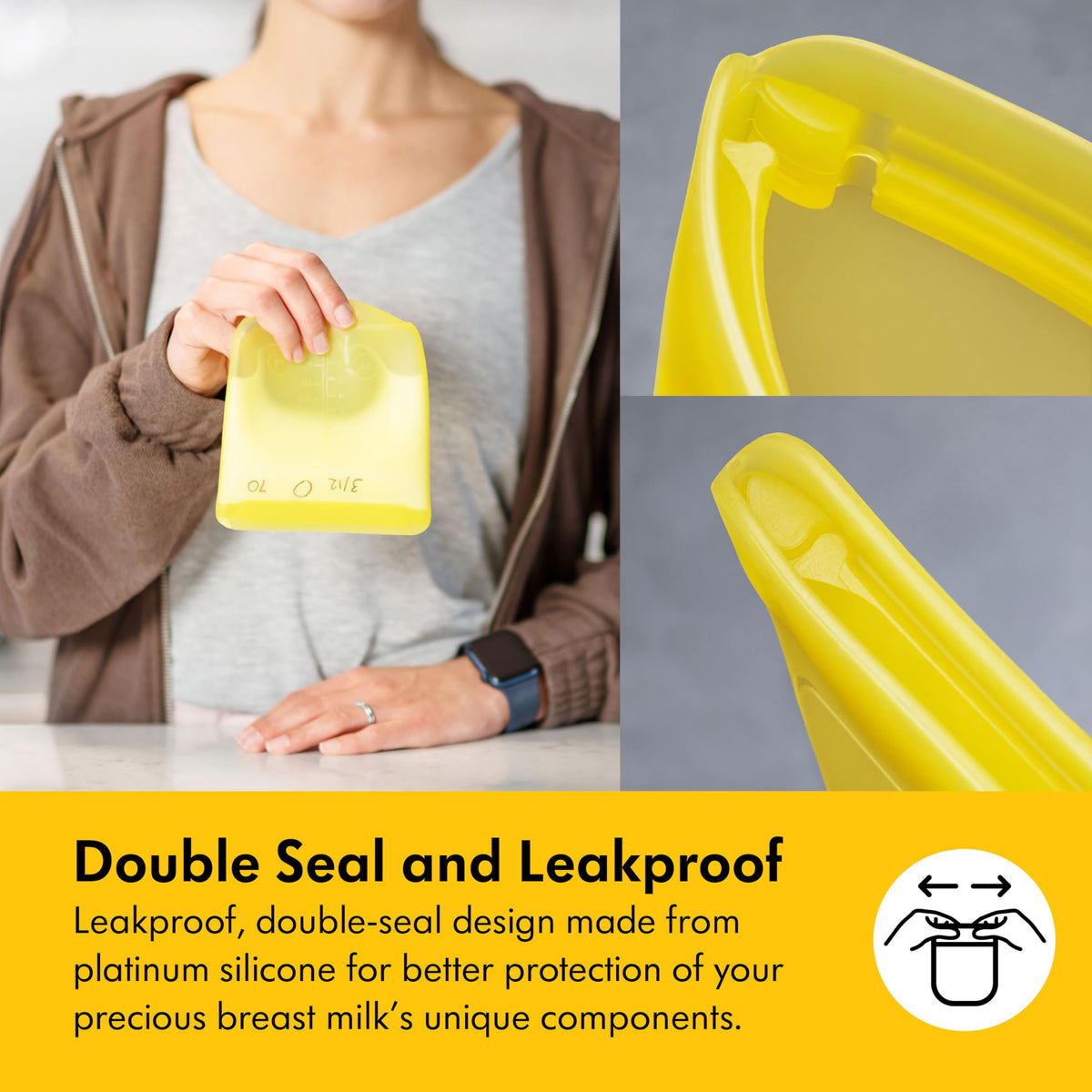 Medela Easy Pour Disposable Breastmilk Storage Bags, 210 ml Capacity, Leakproof Design with Milk Protection, Made Without BPA, Pack of 50