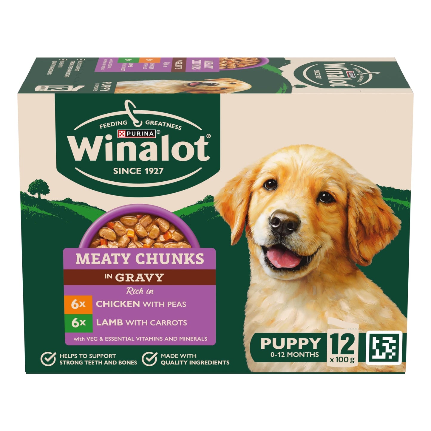 WINALOT Sunday Dinner Mixed in Gravy Wet Dog Food Pouches 40x100g