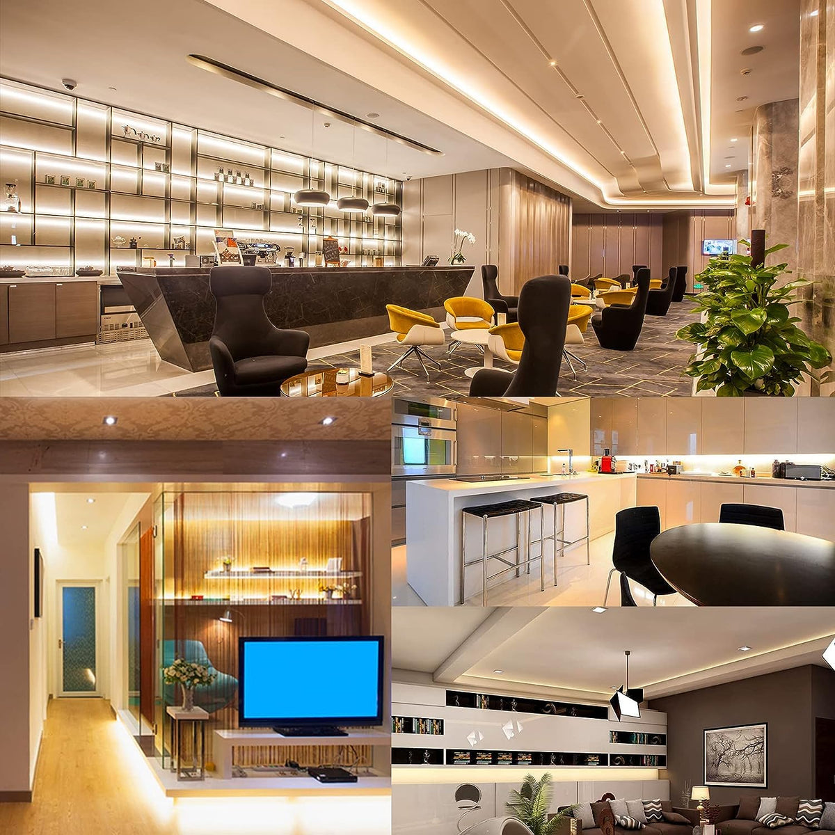 COB LED Strip 3m, 24V, Dimmable, Remote, Warm White, 2700K