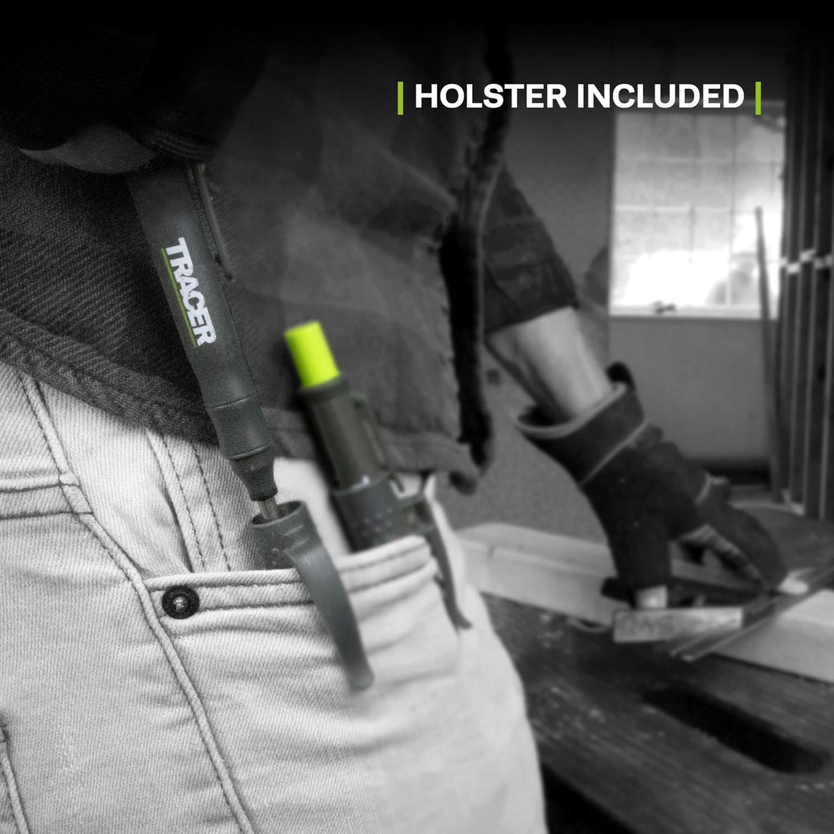 Tracer Deep Hole Carpenter Pencil | Work Pencil, Holster & Sharpener