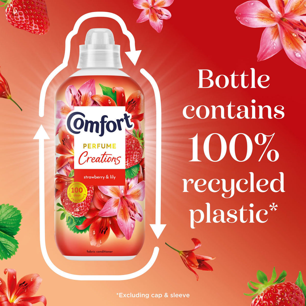 Comfort Perfume Creations Passion Bloom Fabric Conditioner Motion-Activated Fragrance Technology 100 Days of Freshness 30 washes (900 ml)
