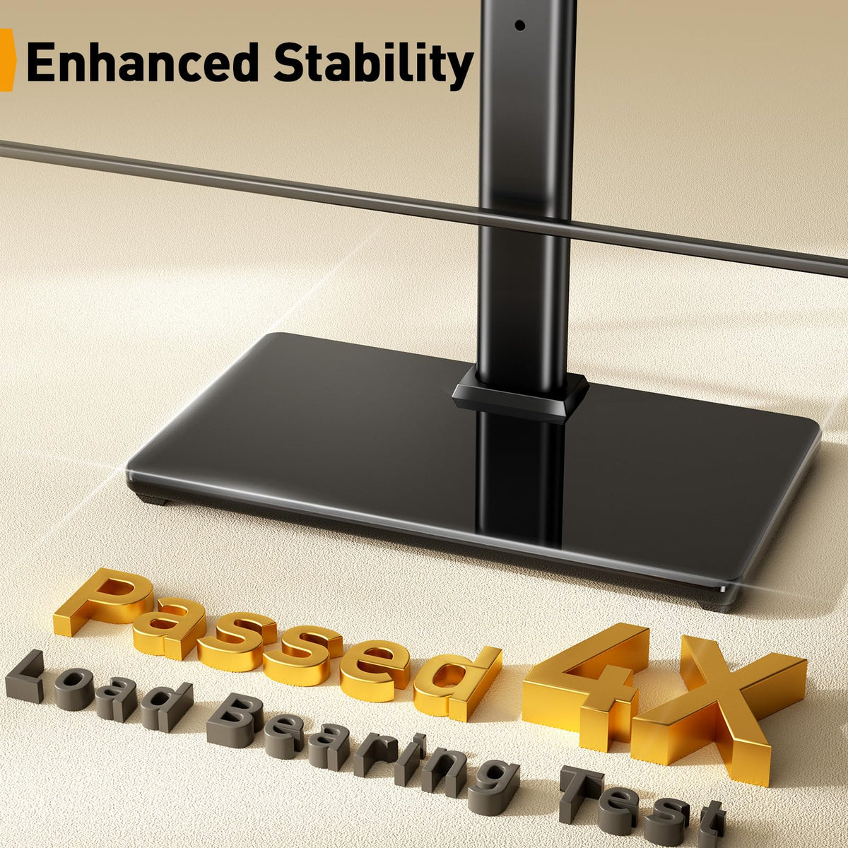 PERLEGEAR Universal TV Stand with LED Lights for 24-60 inch TVs up to 45kg
