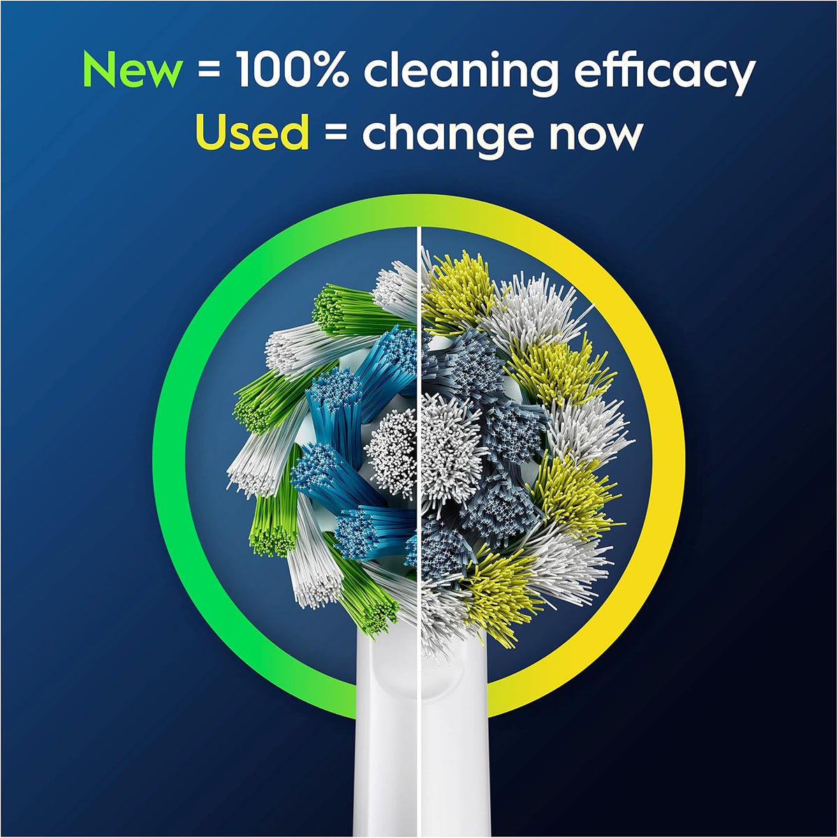 Oral-B Pro Cross Action Electric Toothbrush Heads, 4 Count, White