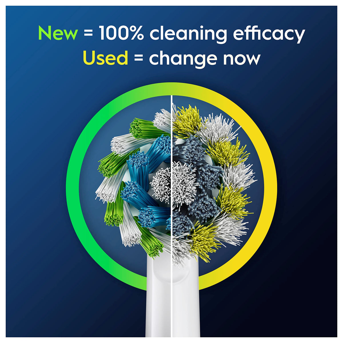 Oral-B Pro Cross Action Electric Toothbrush Heads, 4 Count, White
