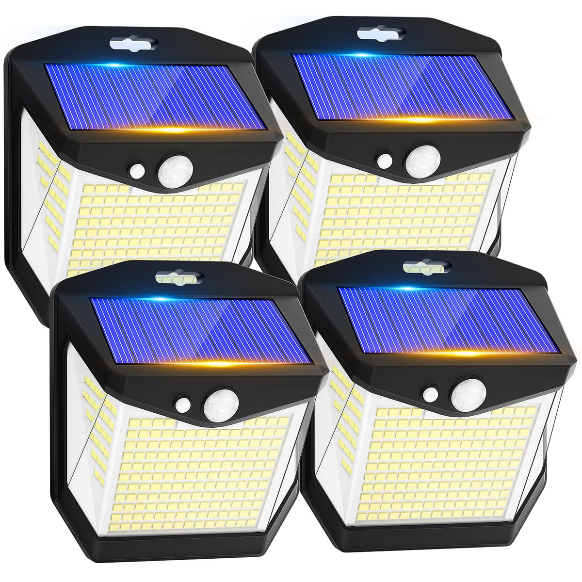 Solar Security Lights Outdoor Garden - 248 LED Solar Powered Outside Light 3 Modes Motion Sensor and 270°Wide Angle IP65 Waterproof Solar Power Wall Lighting For Fence Flood Door Garage Yard 6Pack