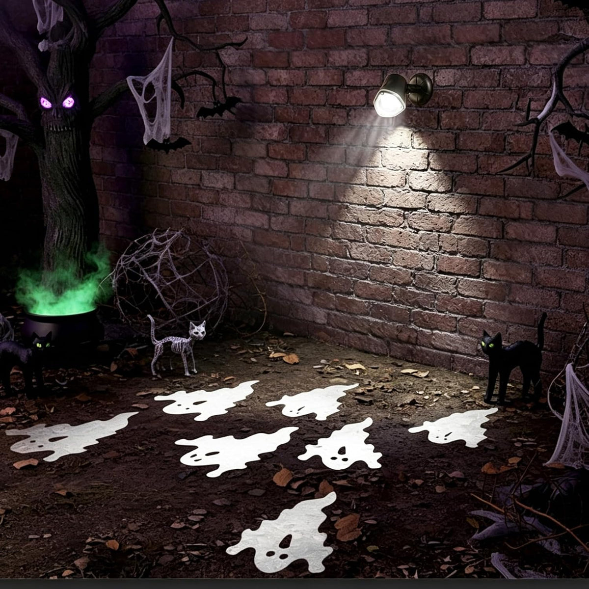 EAMBRITE Ghost Projector Halloween Projector Lights Outdoor Decorations Mains Powered Waterproof for Window Patio Garden and Haunted House Decor