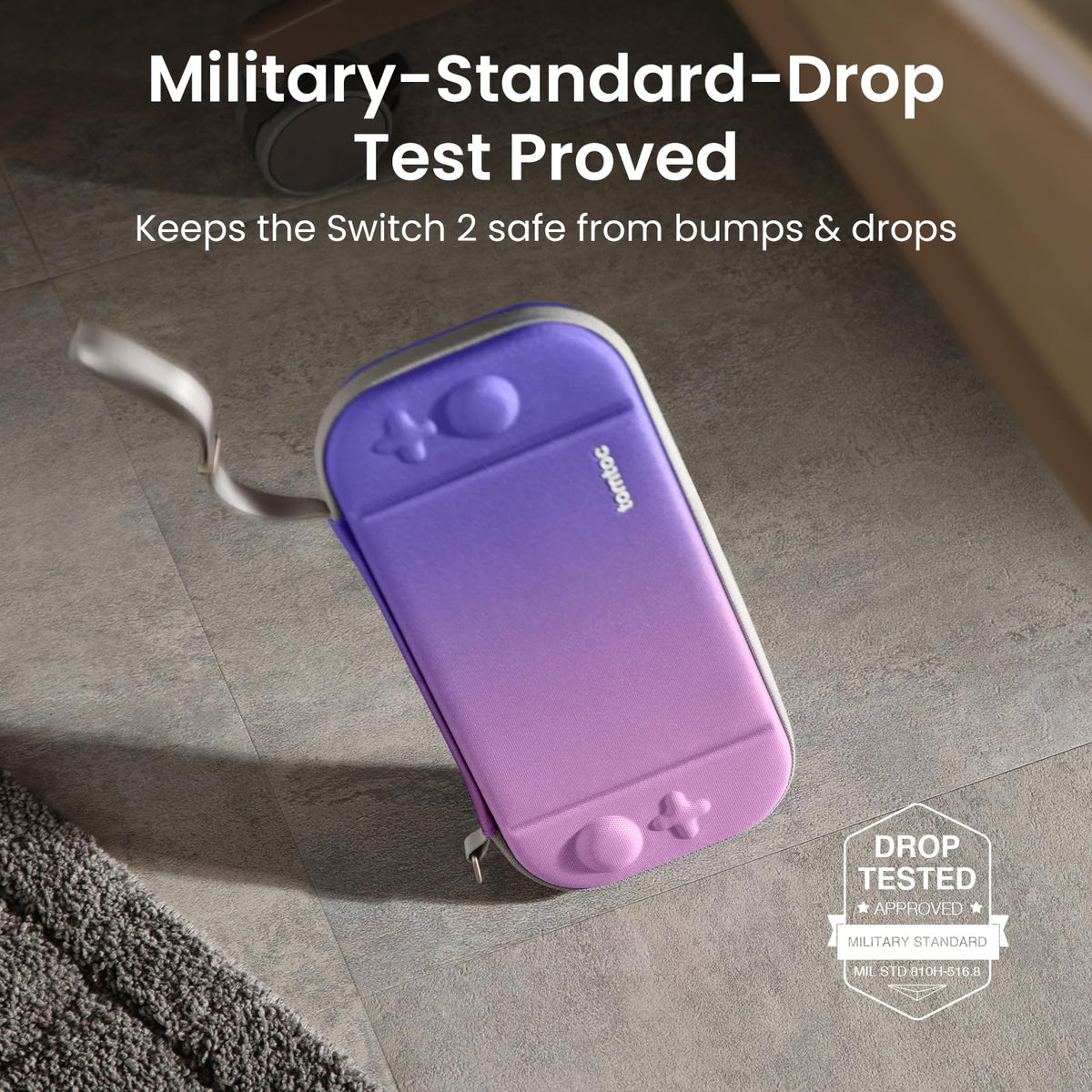 tomtoc Slim Carring Case for Nintendo Switch 2, Military Grade Protection