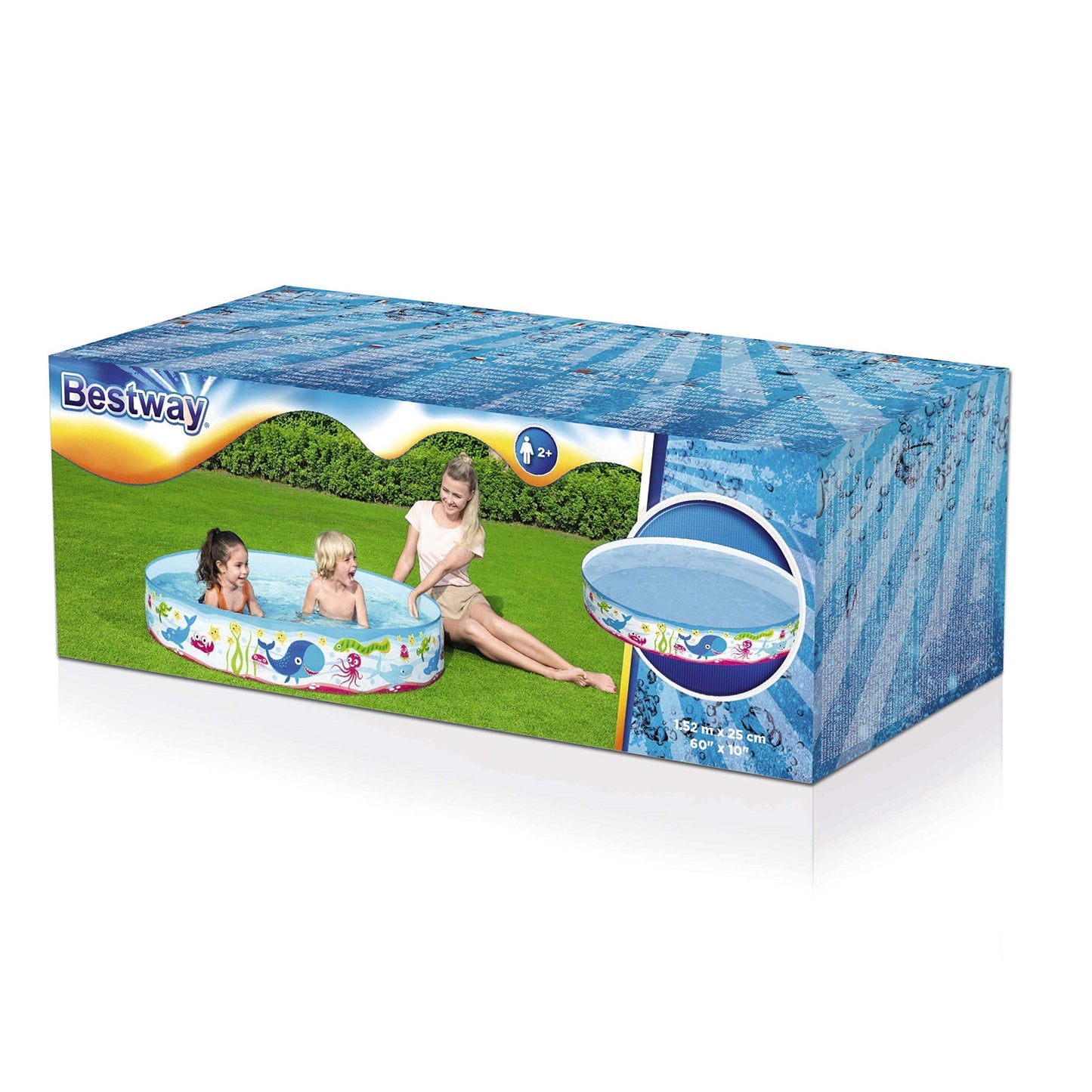 Bestway Sea Creature Kids Paddling Pool — 48 inch Round, 219 Litres | Toddlers & Children