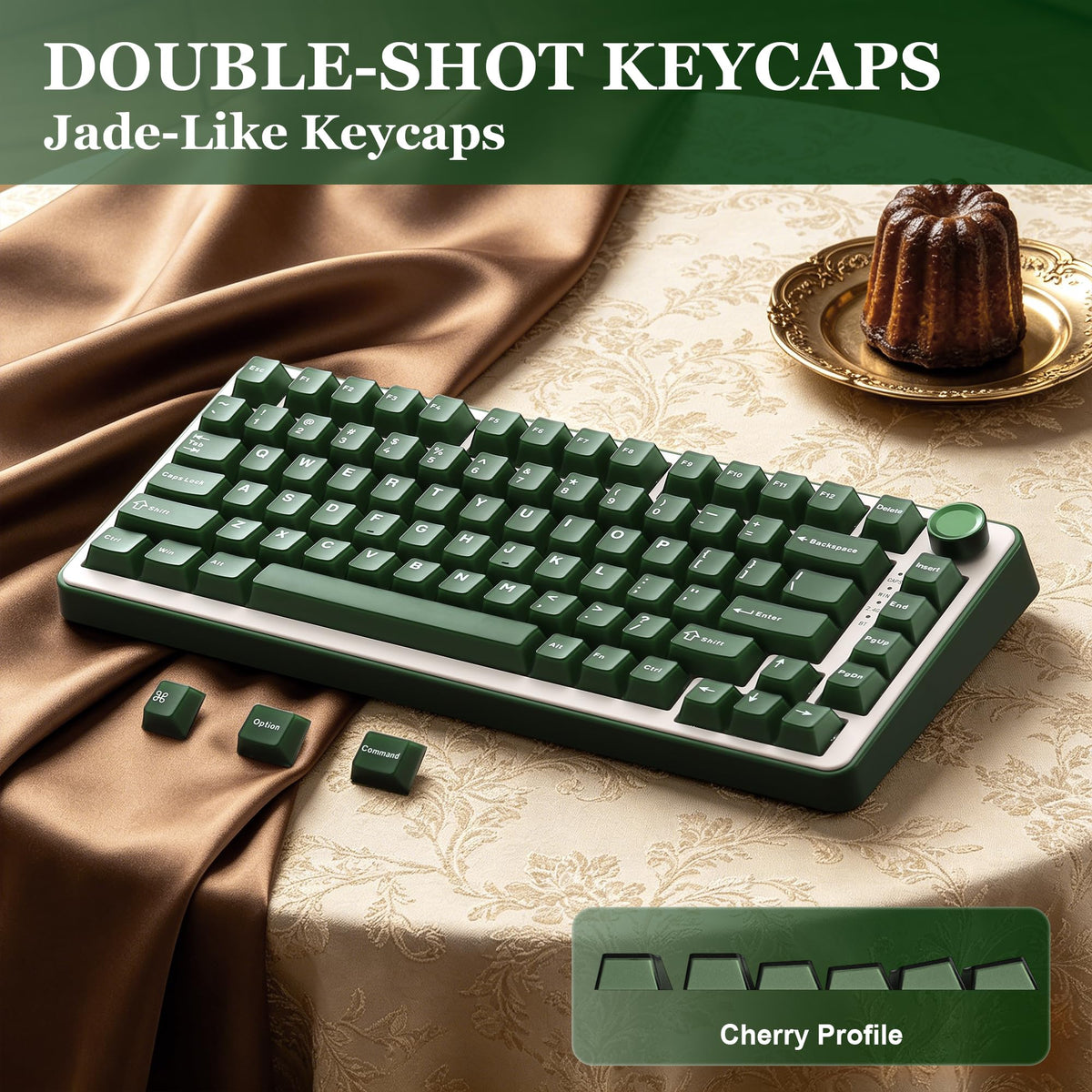 YUNZII B75 PRO 75% Wireless Mechanical Keyboard (Black Heart,Cocoa Switch)