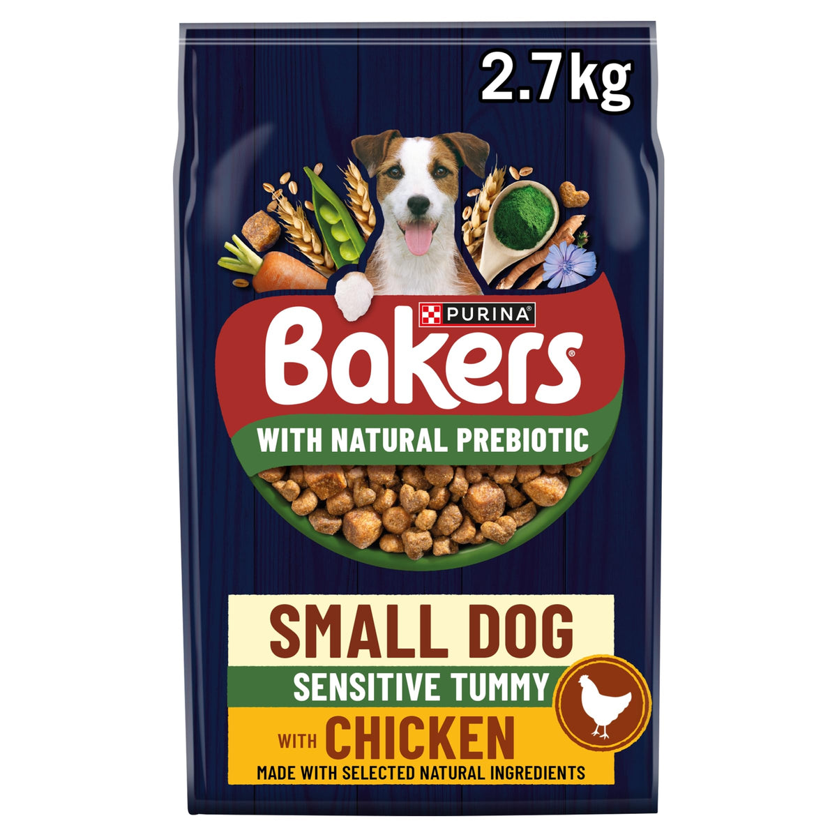 BAKERS Superfoods Small Dog Adult Dry Dog Food Chicken 1.1kg (Pack of 5)