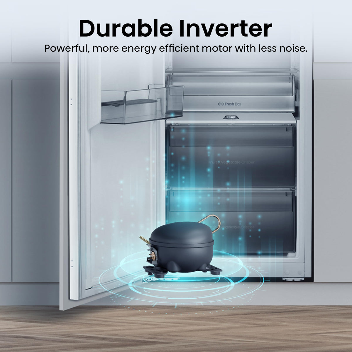Hisense FV298N4ACE Tall Freestanding Freezer 240 Litre Capacity Total No Frost with LED Display 59D x 59.5W x 172H cm - Stainless Steel, Silver