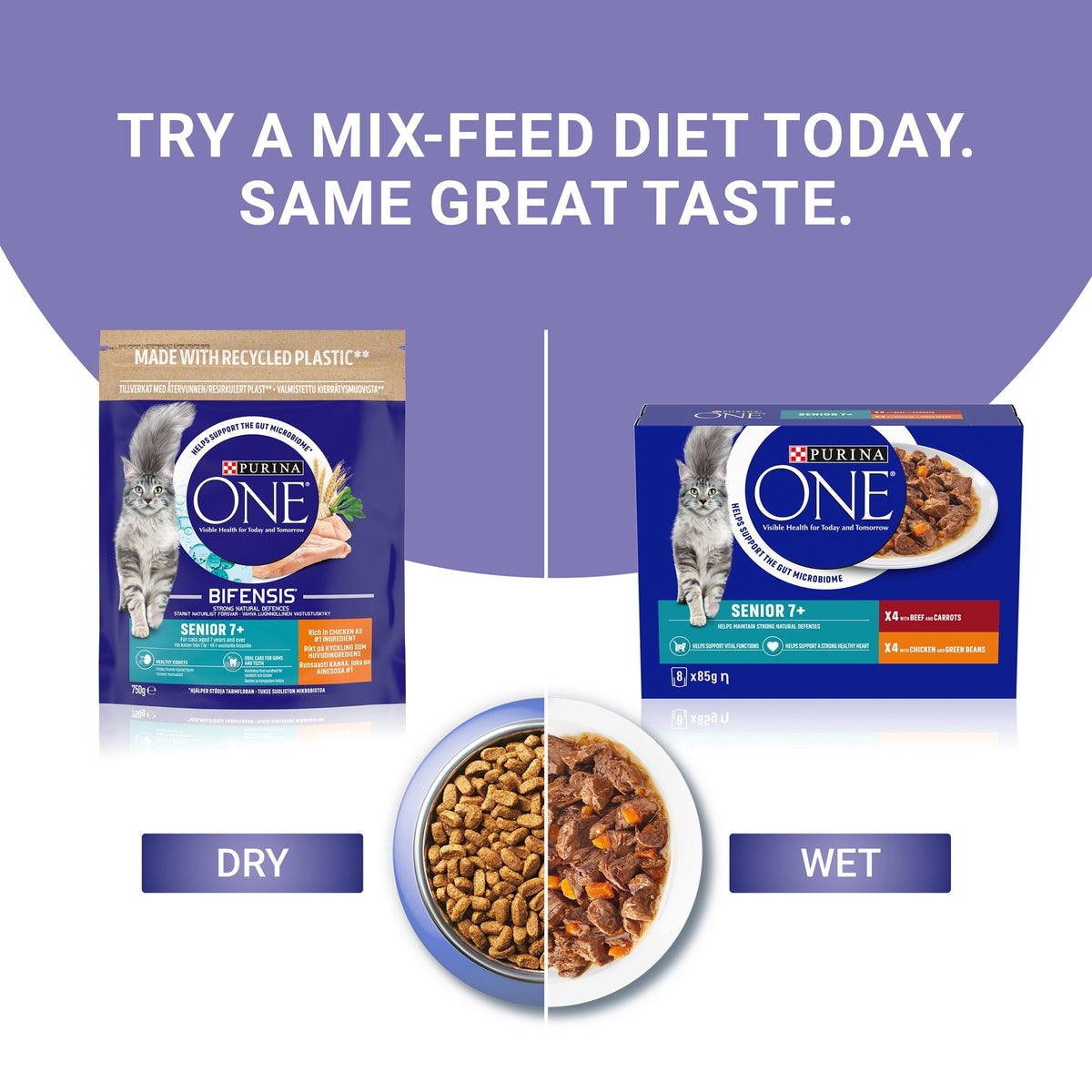PURINA ONE Bifensis Adult Dry Cat Food Chicken 7.5kg Pack