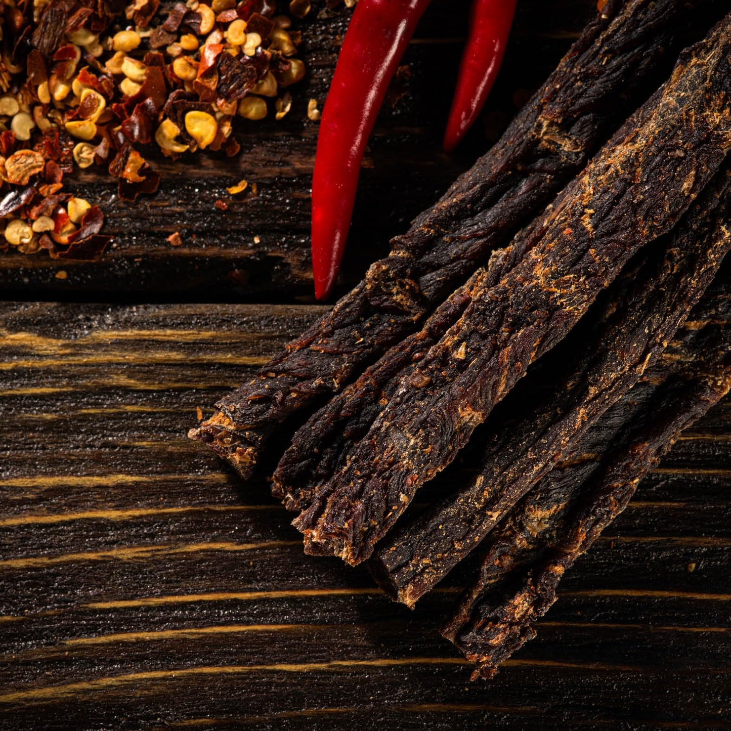 Hunters Biltong - 100g Beef Chilli Bites - Beef Snap Sticks - Authentic South African Biltong - High Protein Snacking for Pre or post work out - Low Sugar & Low Carb - Suitable for Paleo and Keto Diet