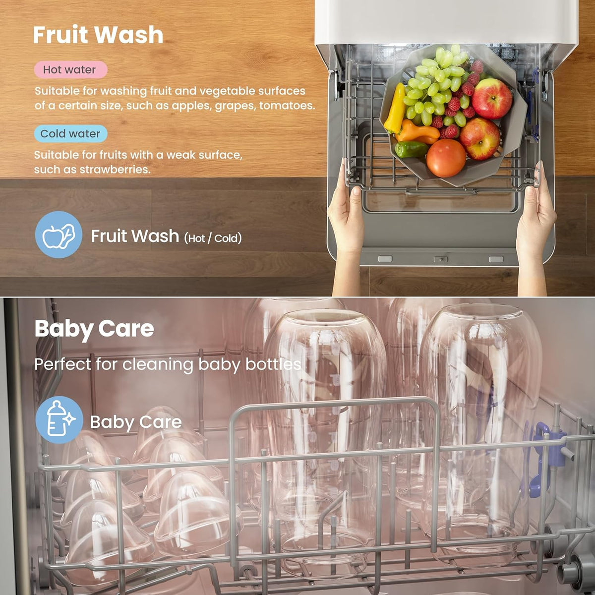 COMFEE' Table Top Dishwasher, No Plumbing Needed, for Singles & Couples