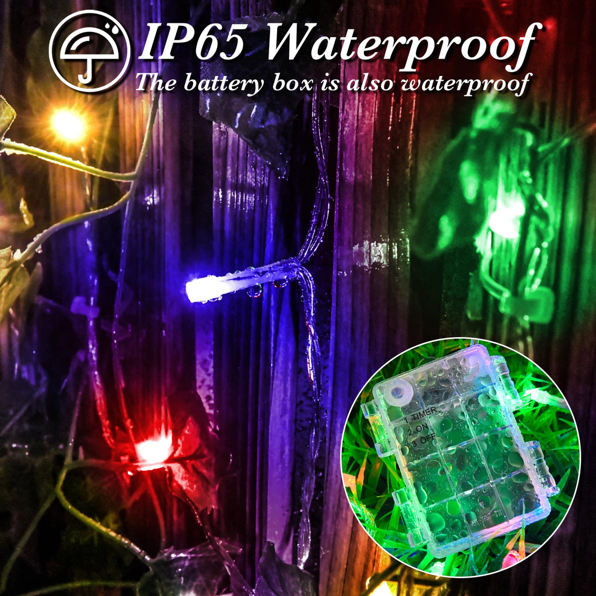 cshare Battery Fairy Lights, 2M 20 LED Fairy Lights Battery Operated with Timer, IP65 Waterproof String Lights for Jar Garden Camping Christmas Indoor Outdoor Decorations, Warm White