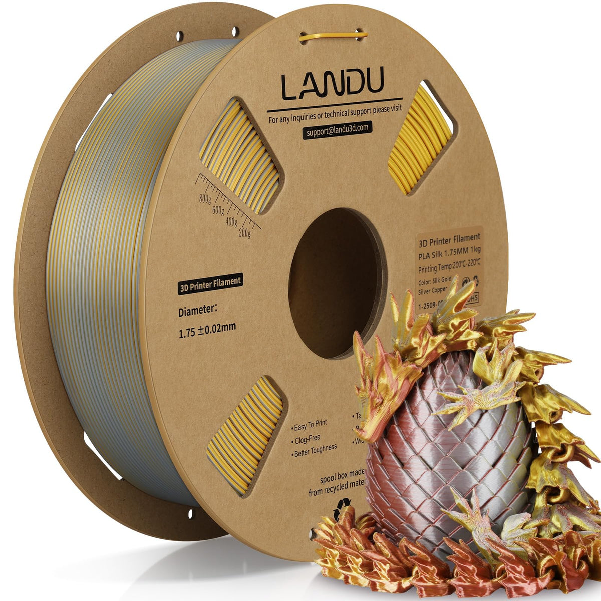 LANDU Filament Dryer 3D Printer Filament Dry Box,2 Spools Double Fast Heating Upgraded Filament Dehydrator Keeping Filaments Dry for 1.75mm/2.85mm One-Key Set for PLA PETG ABS TPU