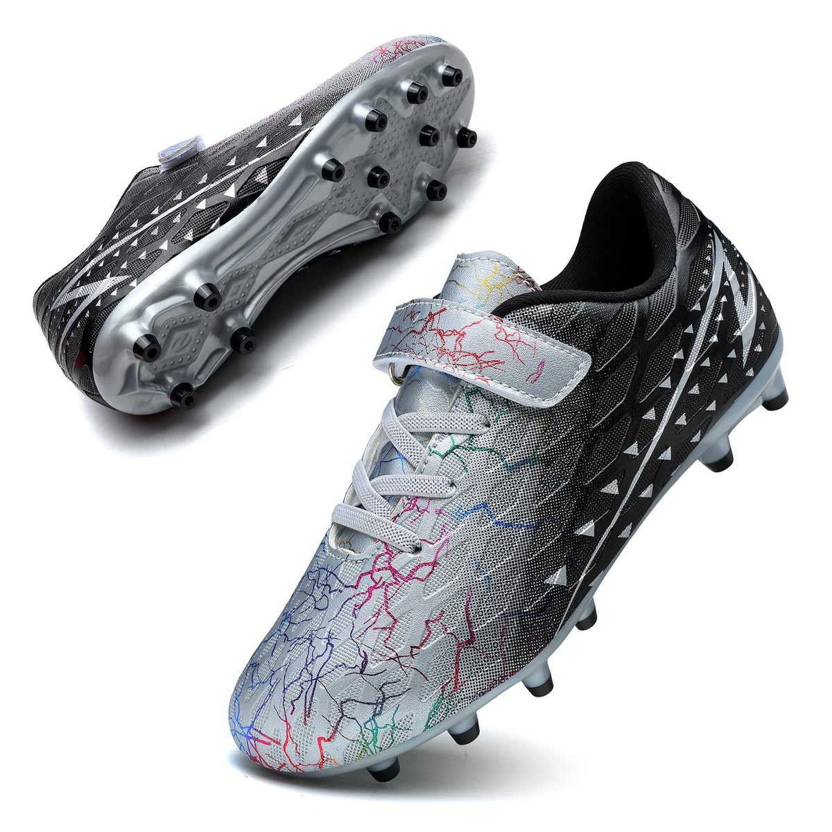 Boys Football Boots Shoes Kids Girls FG/AG Soccer Athletics Training Sport Running Shoes Profession Competition Teenager Indoor Outdoor Cleats Sneakers for Unisex
