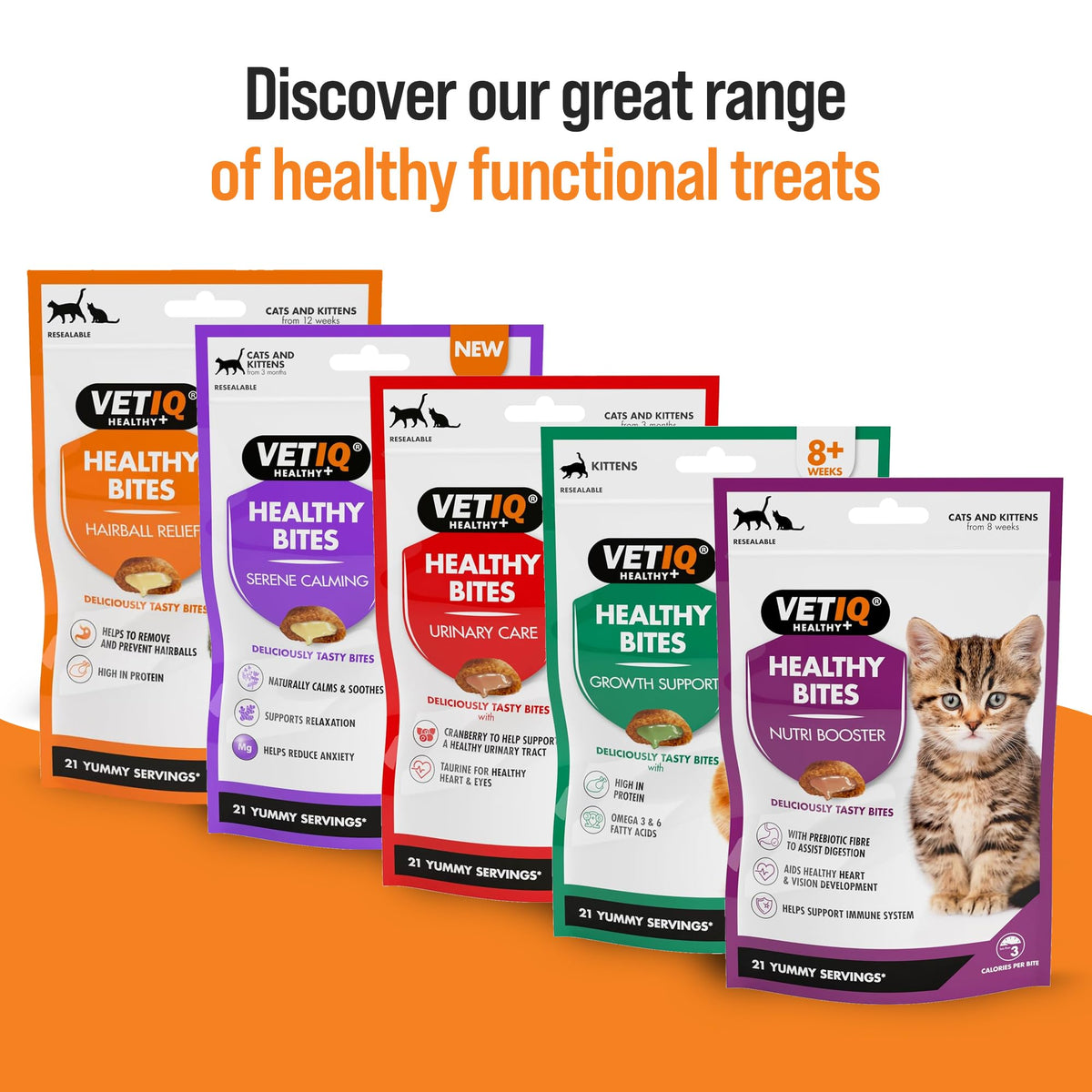 VETIQ Healthy Bites Cat Variety Treats for Cats & Kittens (84 Servings)