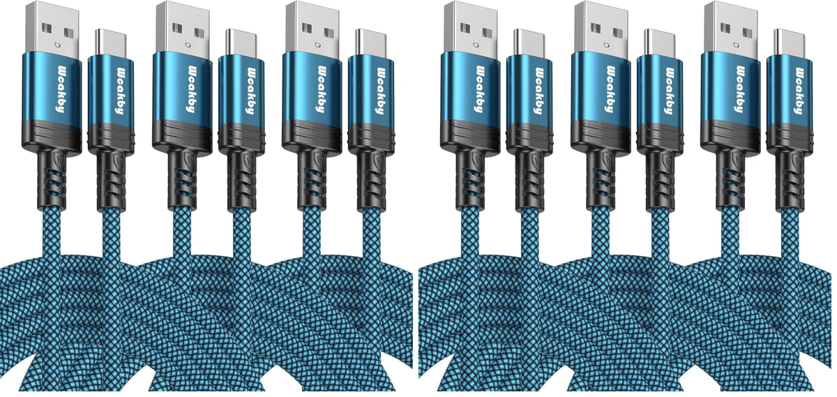 Samsung Charger Cable fast charge 4 Pack 1M+1M+2M+2M USBC to USB Cable for Samsung S23 iPhone 15 Pro Max Plus Switch PlayStation 5 Google Pixel 7 Pro Huawei etc.