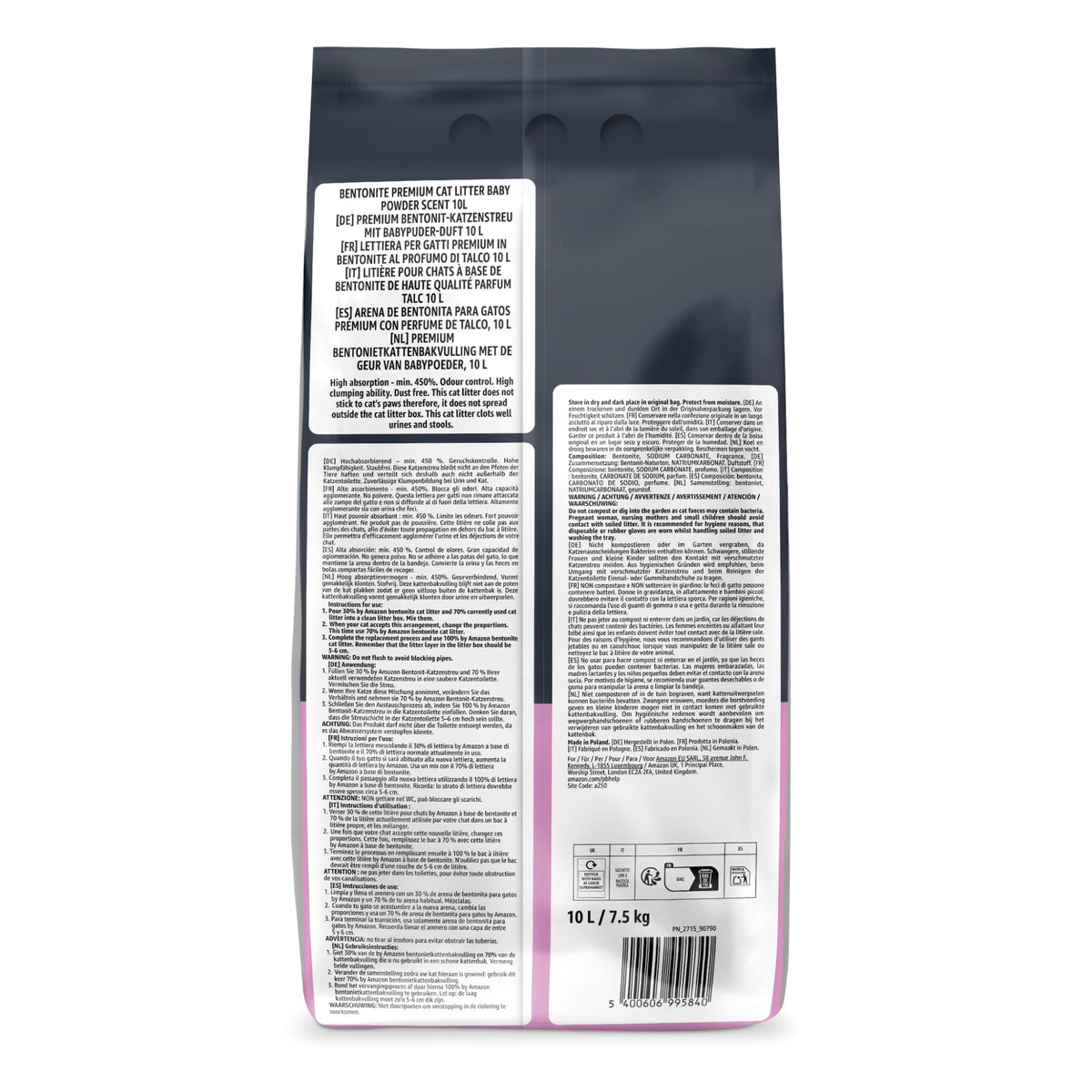 by Amazon Clumping Corn Cat Litter, Unscented, 10 L (Pack of 1) (Previously a Lifelong brand, same product)