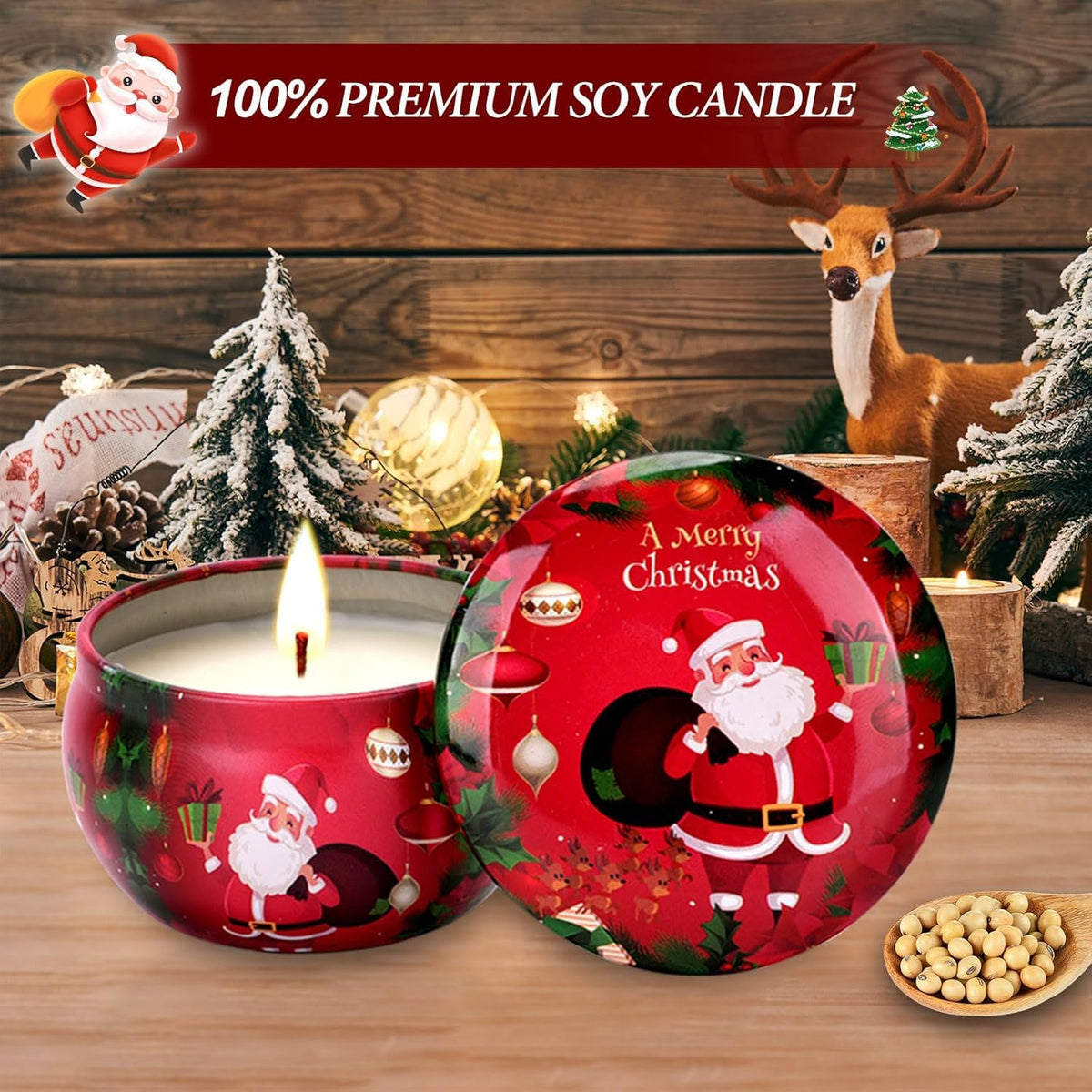 12PCS Christmas Candles Scented Candles, Aromatherapy Candle Gift Set for Women Candles for Home Scented for Her Scented Candles for Christmas,Birthday, Thanksgiving, Mother's Day