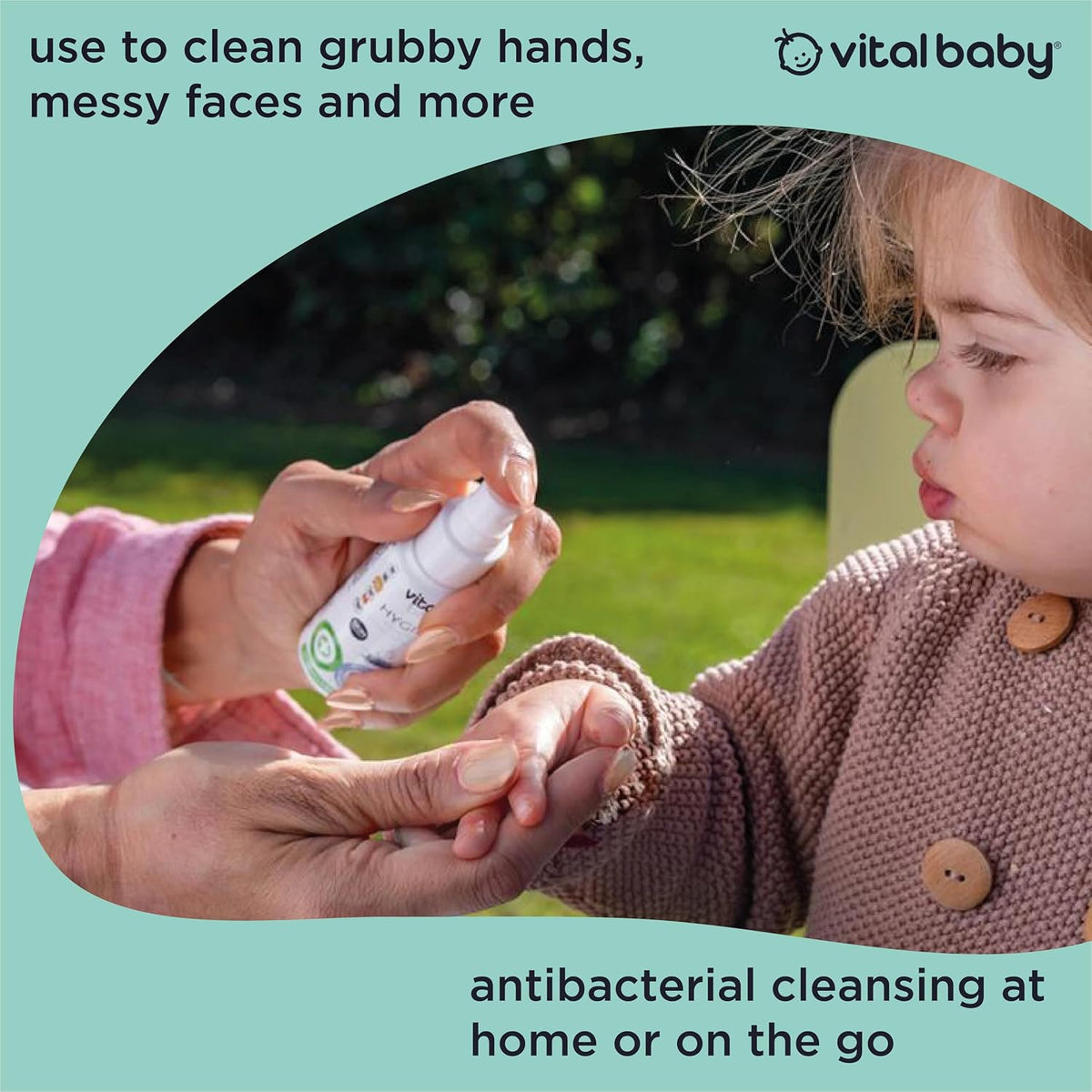 Vital Baby Aquaint Cleansing Water 50ml, 2 Pack| Hypoallergenic, Antibacterial