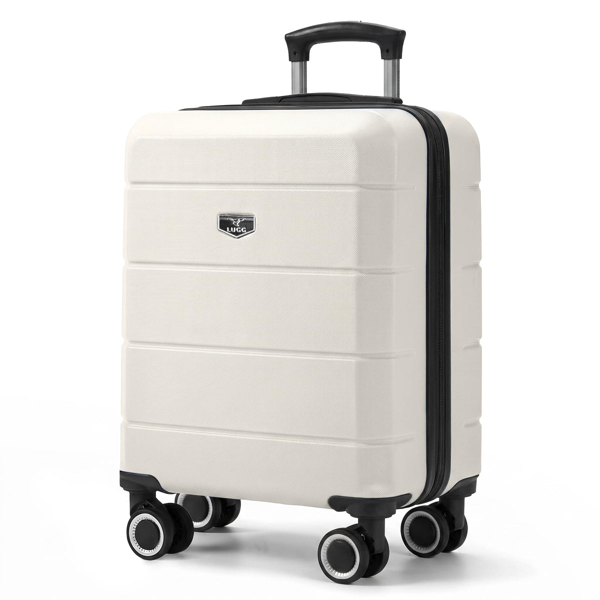 LUGG Jetset 40cm Suitcase 40x30x20cm, Ryanair Compatible Underseat Size, Hard Shell ABS, Spinner with Removable Wheels, Lightweight Travel Luggage, 1 Year Warranty