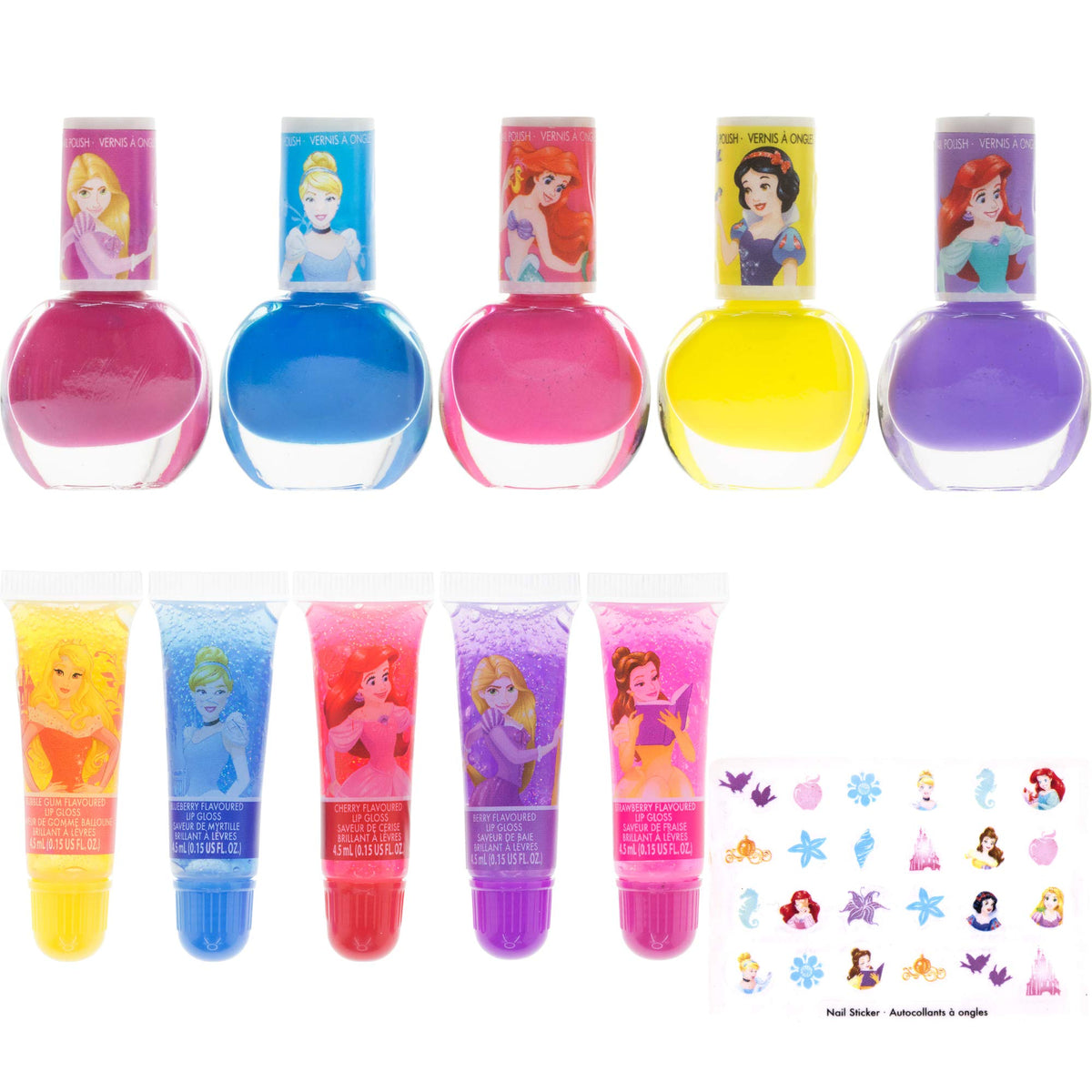 Disney Frozen Kids Lip Gloss and Nail Polish Set Kids Makeup Set Age 3+