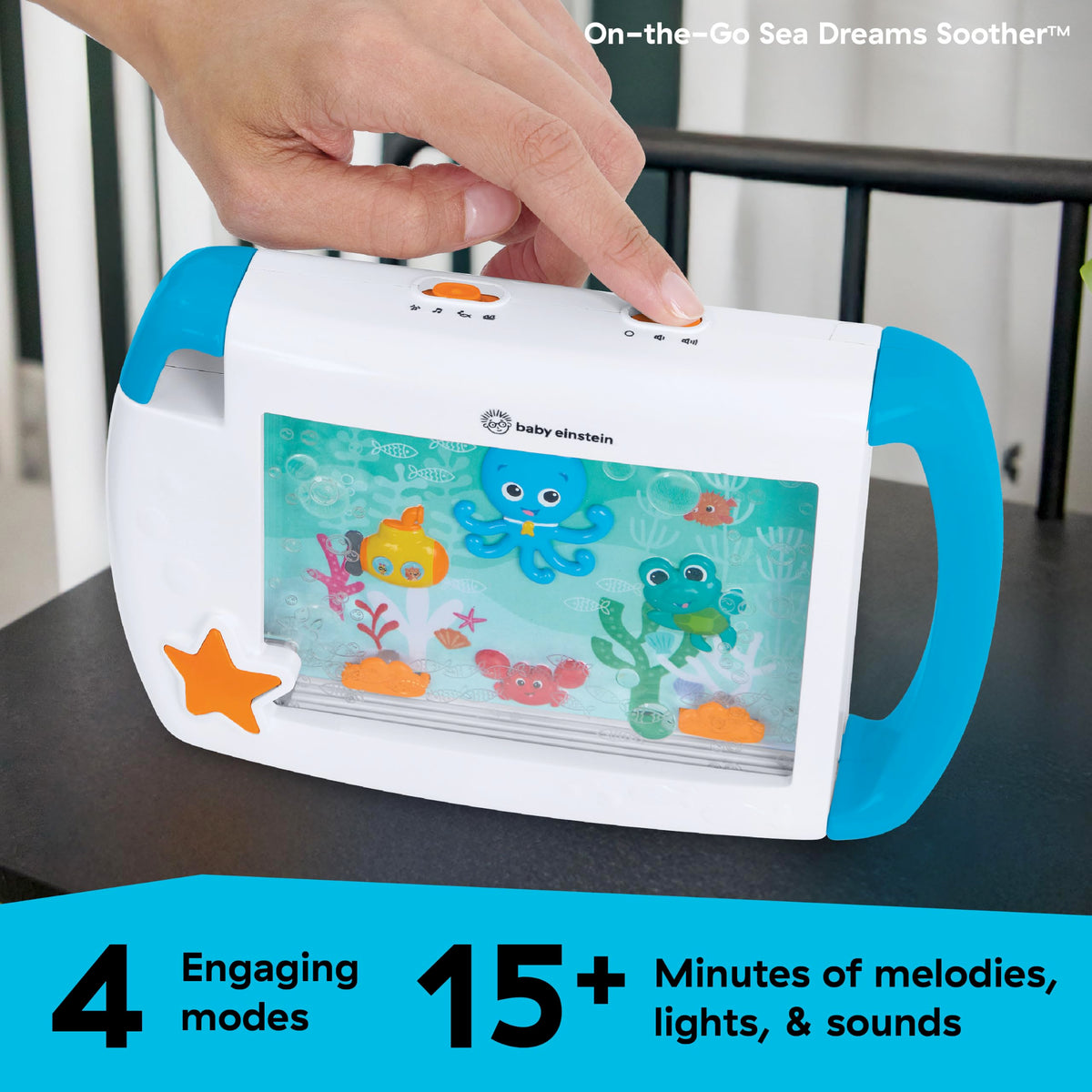 Baby Einstein Sea Dreams Soother, Crib Toy with Remote, Baby Sleep Aid, Calming Lights & Melodies, Newborn and Up
