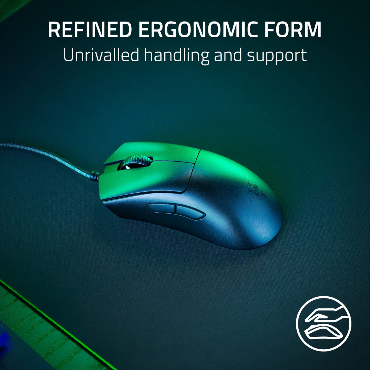 Razer DeathAdder Essential (2021) - Wired Gaming Mouse (Optical Sensor, 6400 DPI, 5 Programmable Buttons, Ergonomic Form Factor) White