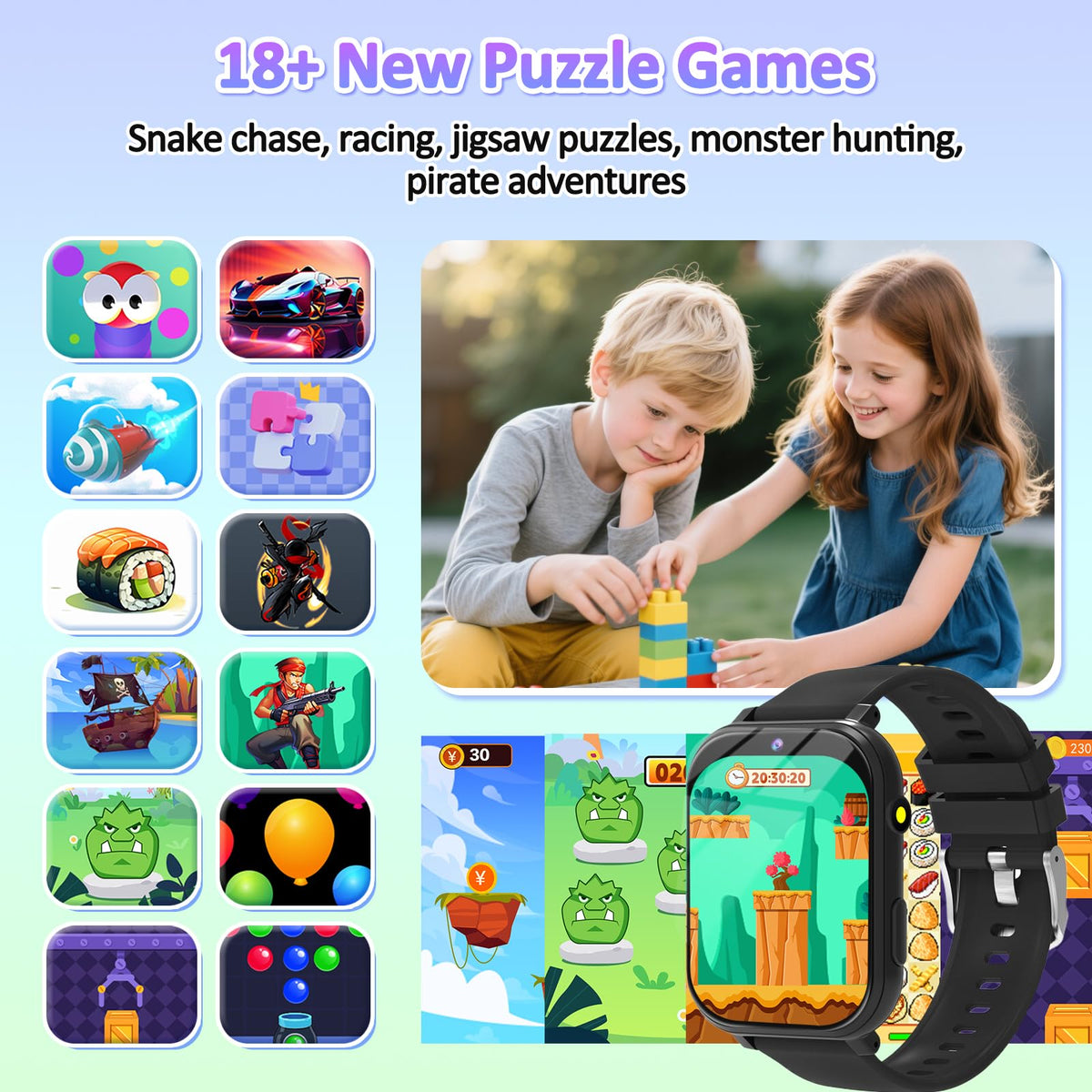 Kids Smart Watch for Boys Girls, Smart Watch for Kids Fitness Watch
